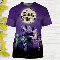 Klasyczny Maleficent 3D nadruk Disney t shirt mężczyźni kobiety w stylu casual letnie ubrania Streetwear w stylu Casual koszulki kreskówki