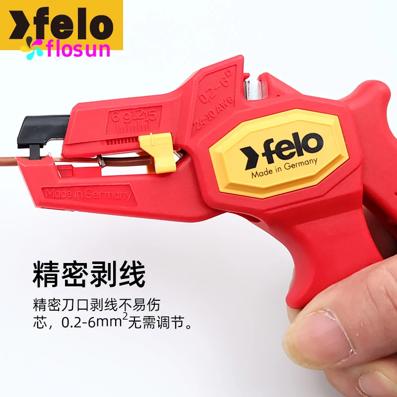 Felo 583 999 11 متجرد الأسلاك الأوتوماتيكي - مجموعة أدوات كهربائي متعددة الاستخدامات لتجريد الأسلاك بدون جهد، قوية ومتينة #2