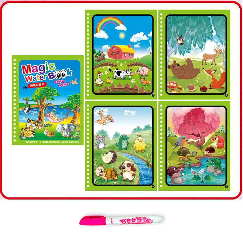 Hoge kwaliteit magisch watertekenboek Montessori speelgoed herbruikbaar zintuiglijk vroeg onderwijs kleurboek voor kinderen
