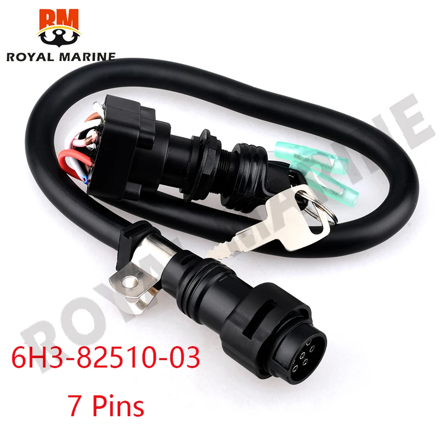 6H3-82510-03 6H3-82510-21 Main Switch Assy 7 Pins 10 Pins for yamaha outboard 50HP 60HP 70HP 6H3-82510 6H3-82510-10 replaces