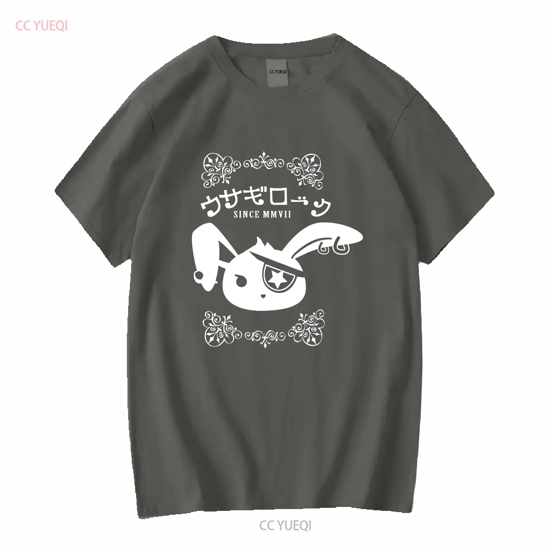 Punk Bunny T-Shirt Pastell Goth RabbiT Gothic Jrock yami Kawaii Visual Kei Scene Emo lange oder kurze Ärmel Vintage Washed