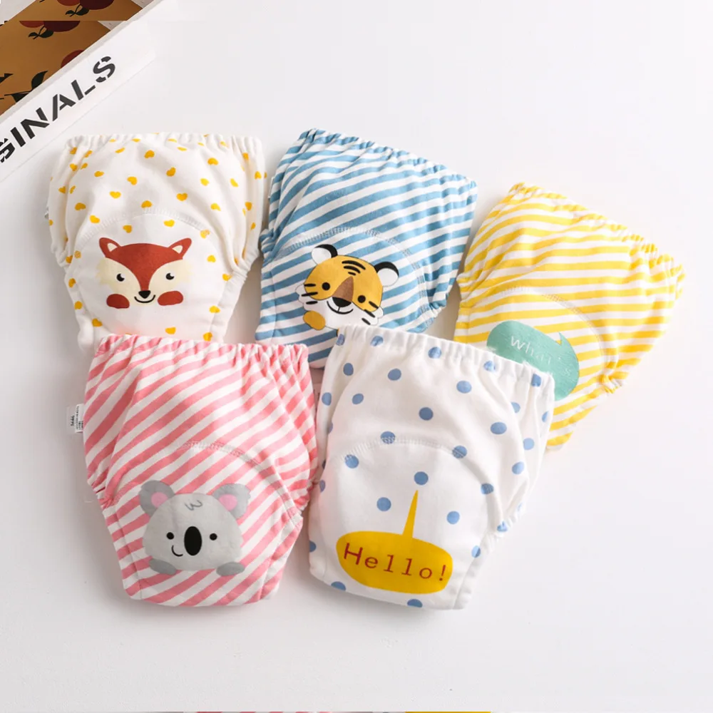 Cotton Baby Training Pants for Kids Diaper Waterproof Underwear Infant Panties Washable Boys Girl Cloth Diapers Reusable Nappies