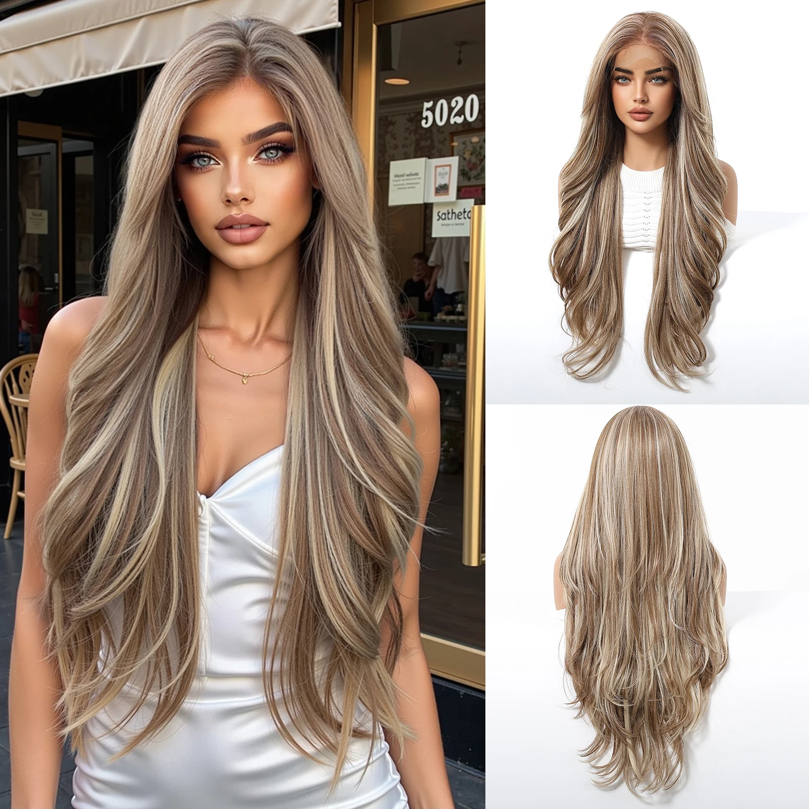 topshe-24-inch-long-wavy-ombre-wig-13x6-lace-frontal-synthetic-wigs-gradient-grey-blonde-natural-hairline-daily-use-party