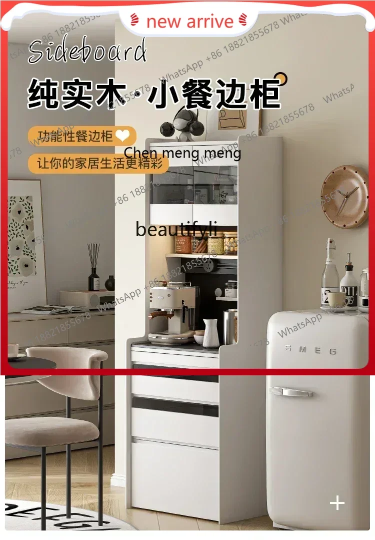 

SS new style ss7486 All solid wood dining side against the wall narrow high cabinet lockerss 7486