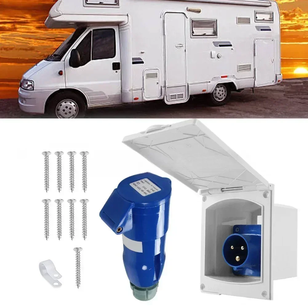 

Надежное решение для питания автофургона, водонепроницаемая розетка, входная розетка для кемпинга, 15,5*12,5*11,3 см, сетевая розетка для автофургона, водонепроницаемая крышка