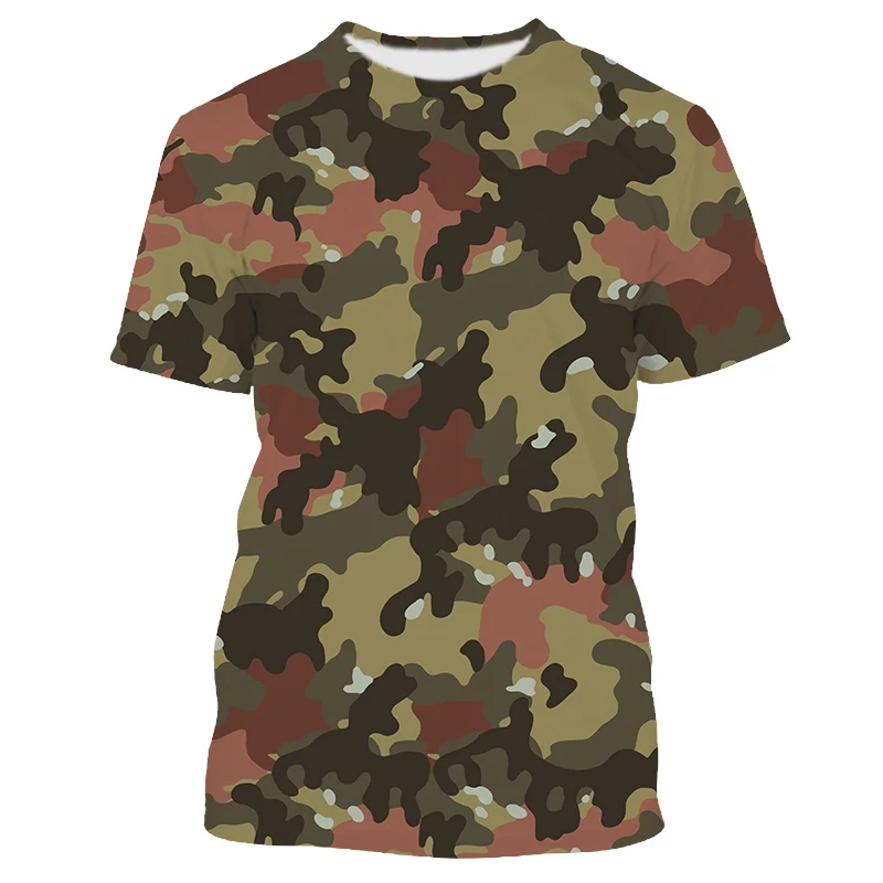 Summer Fashion Camouflage t shirt for men Veteran New Casual Oversized Round Neck Printed Short Sleeve t-shirts man Tees Tops