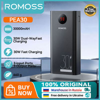 ROMOSS Powerful Power Bank 30000 mAh 30W Type C Fast Charger Romoss 30000mAh External Battery For Xiaomi 13 iphone Cellphone