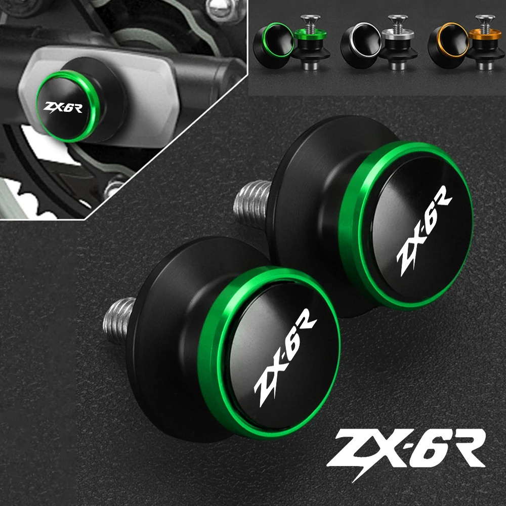 FOR Kawasaki ZX 6R ZX6 R 2000-2018 2019 2020 NINJA ZX6R 2021 2022 2023 Motorcycle 8MM Swingarm Spools Rear Stand Screws Sliders
