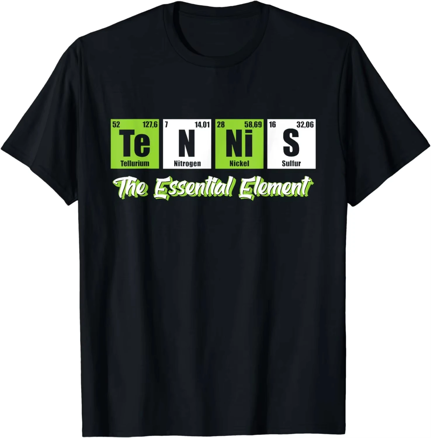 Tennis - The Essential Element | Funny Love Tennis T-Shirt Men Clothing Tops Streetwear Graphic T Shirts Camisetas