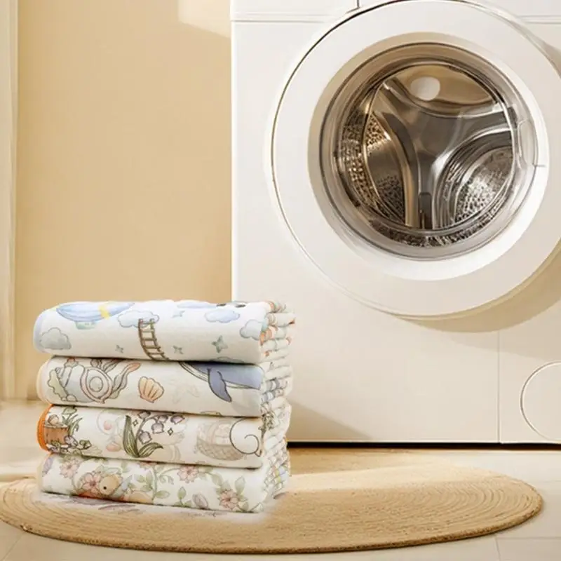 بساط تغيير حفاضات الأطفال الكرتوني الجميل القابل لإعادة الاستخدام وسادة مبولة للأطفال الصغار مع تصميم نمط فريد 4XBC #3