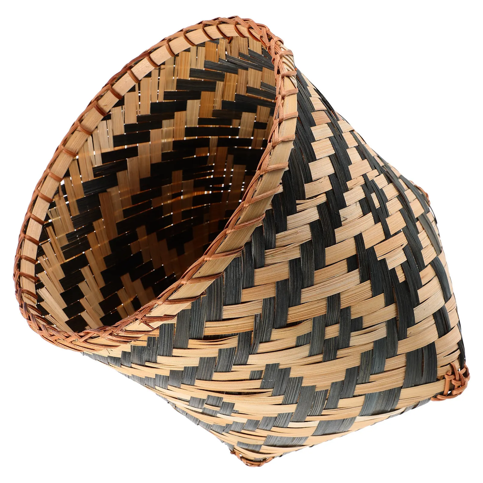 

1 шт. бамбуковая плетеная корзина для мусора, легкая и прочная, для домашнего хранения, многофункциональный контейнер для отходов для гостиной