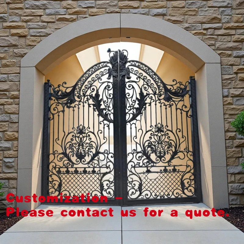 

custom.Latest Decorative Main Gate Designs Wrought Iron Driveway Sliding &Swing Gate Sale
