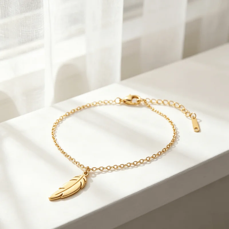 Anklet - Cross Chain + Double Layer Stacked Willow Leaves, Stainless Steel Golden Anklet, Anti-fading, Light Luxury Fashion Eleg