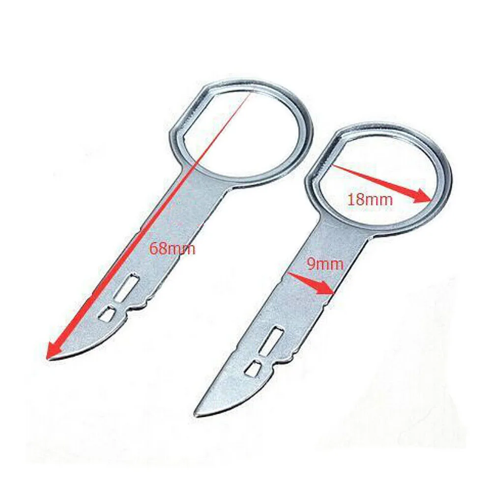 Kit di estrazione per auto strumento di rimozione dell'autoradio in metallo chiavi di rilascio dello strumento di rilascio della Radio pratico da usare Audio nuovo di zecca