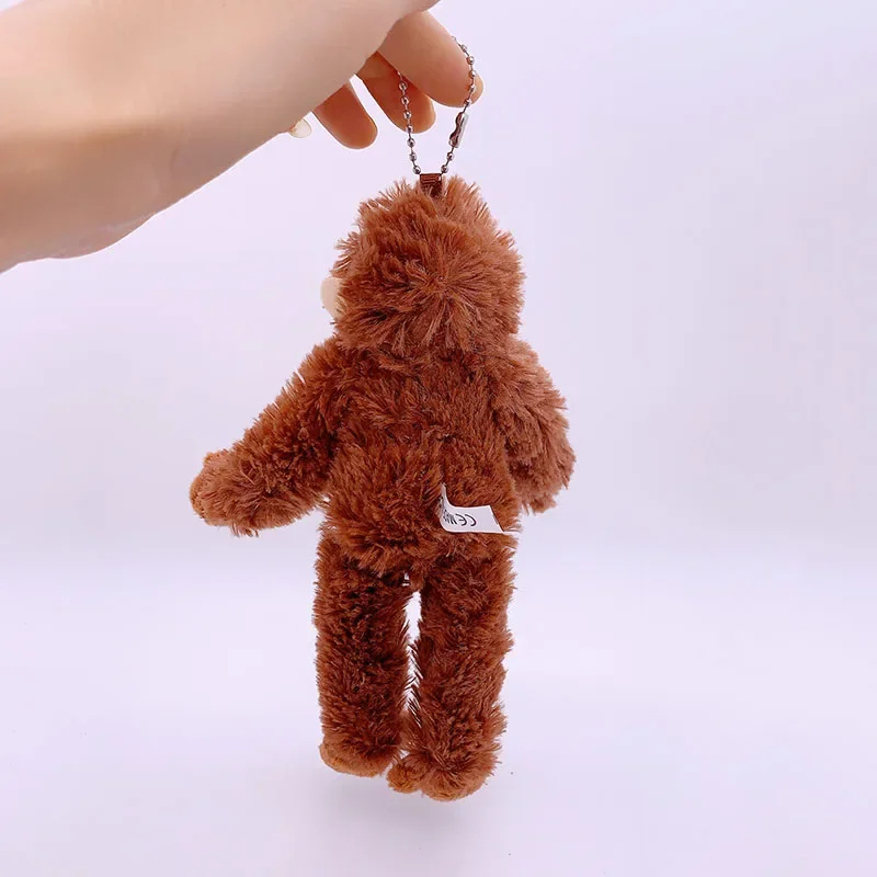 20cm dos desenhos animados animal macaco pingente boneca de pelúcia venda quente macaco chaveiro plushies macio recheado mochila pingente bonecas carro pendurado