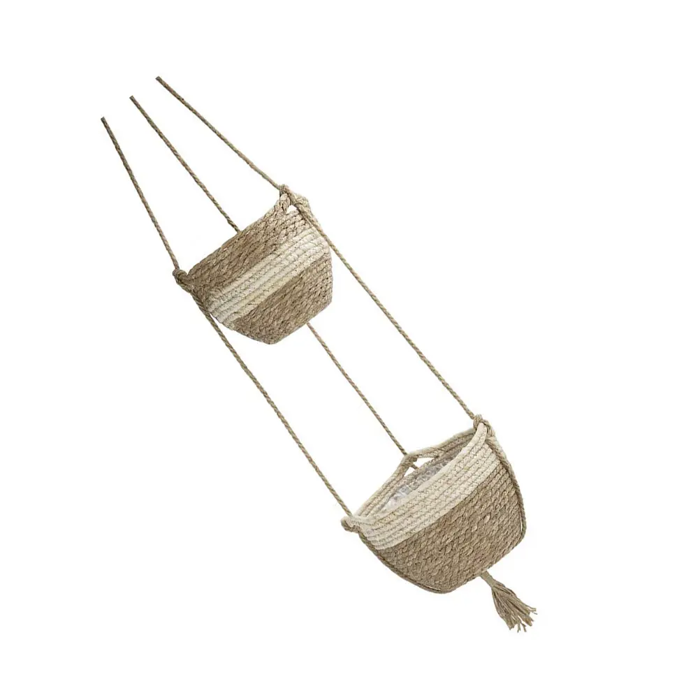 

Woven Flower Hanging Planter Indoor Plant Hanger Durable Fiber Rope Long Term Indoor Plant Hanger Use Storage Container