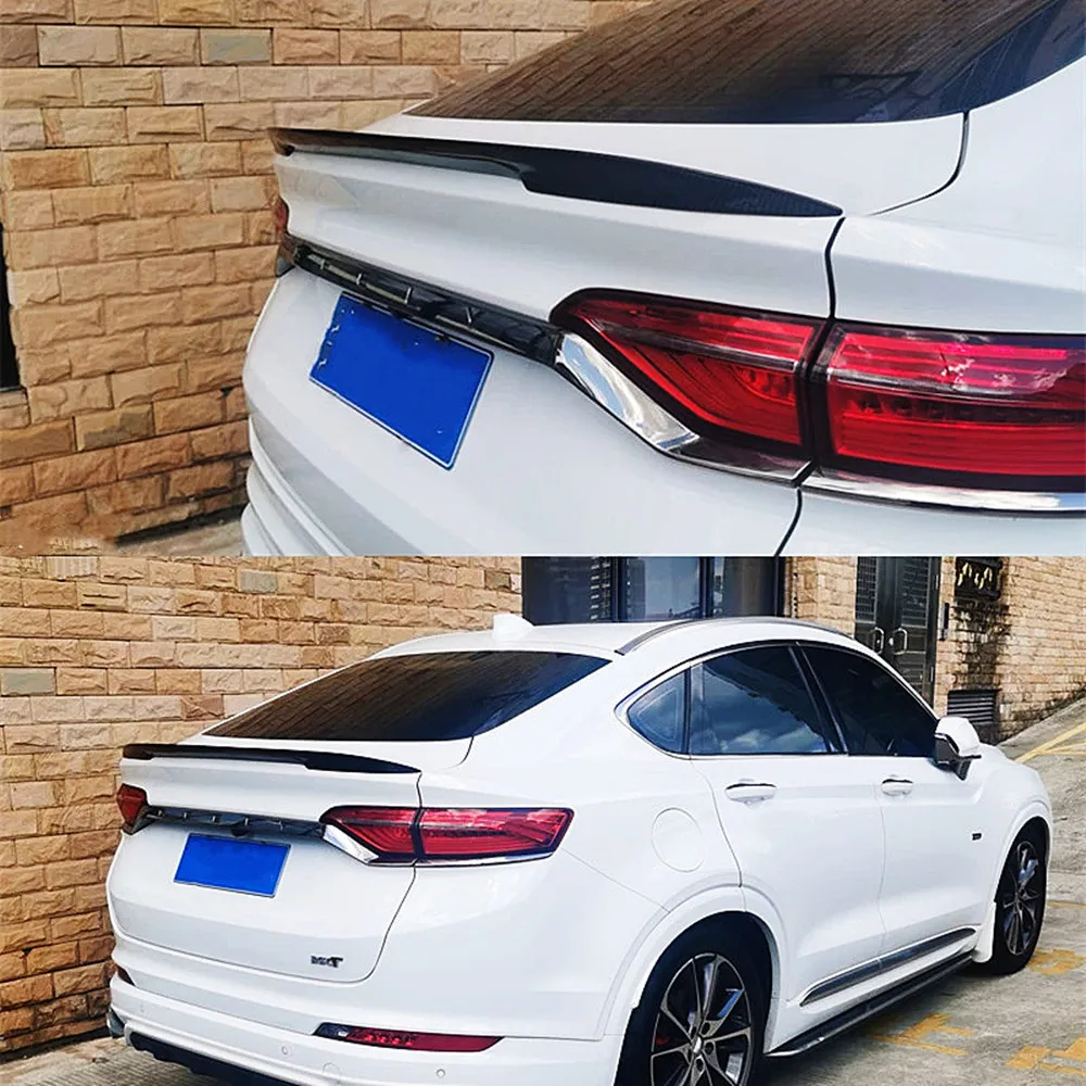 For Geely Tugella Xingyue FY11 2019 20 21 22 Carbon Fibe Rear Trunk Lid Boot Ducktail Spoiler Wings Car Tuning Accessories Part