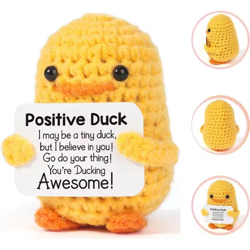 Mini Crochet Pocket Hug Dolls - Knitted Potato & Turtle Plush Desk Accessories for Positive Vibes & Cute Decoration