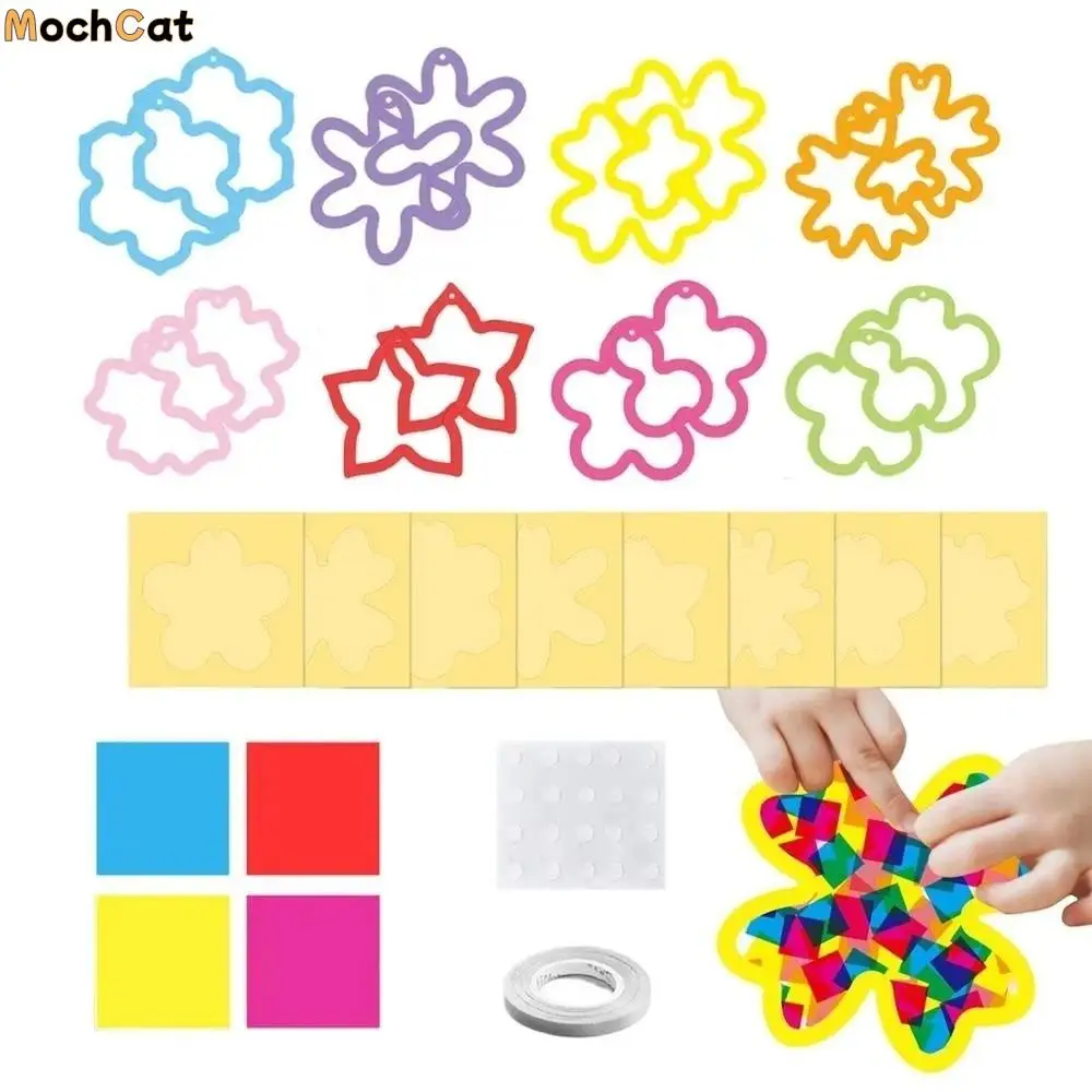Creative Paper Cutting Kit Ability Training Educational Handmade Suncatchers Craft Interactive Portable Easter Decoration