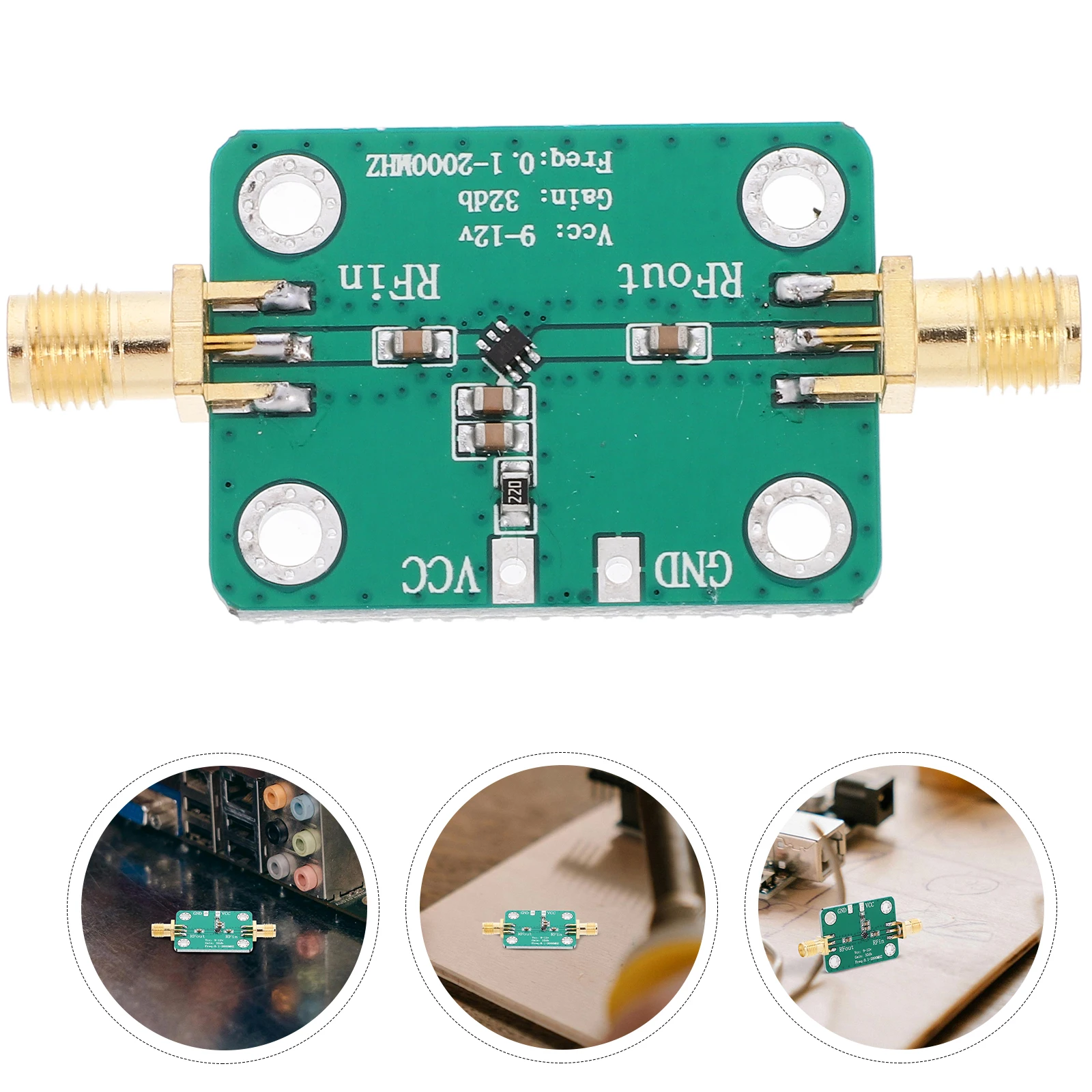 

Broadb Amplifier Module Low Noise 30dB Gain FR4 Board 01 2000MHz AMP Signal Enhancer Speaker Accessories