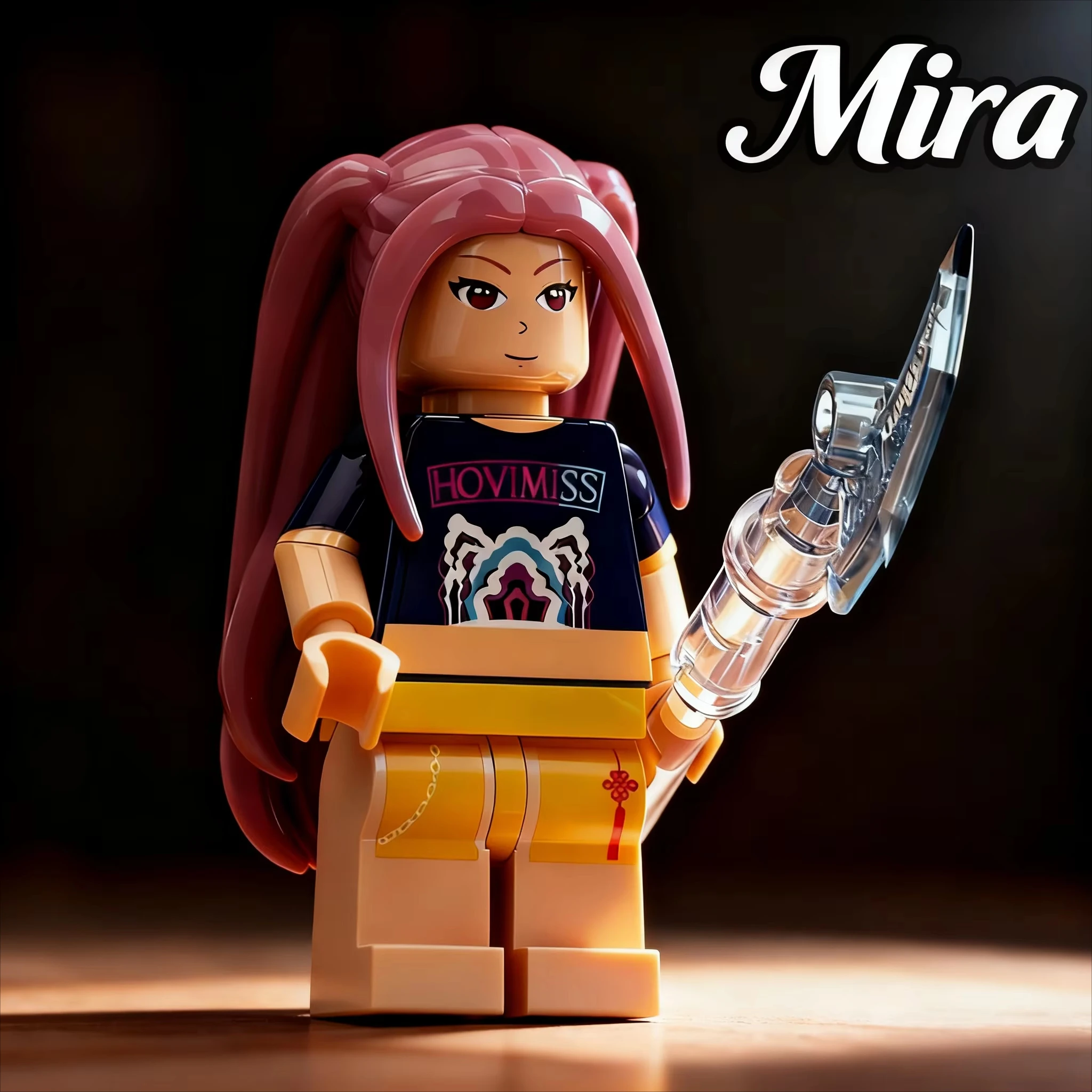 MOC KPop Demon Hunters Series Building Blocks, Mila Zoe Lumi Figure Model Kit, Decorazione da scrivania Regalo per Fan Collezionisti Bambini