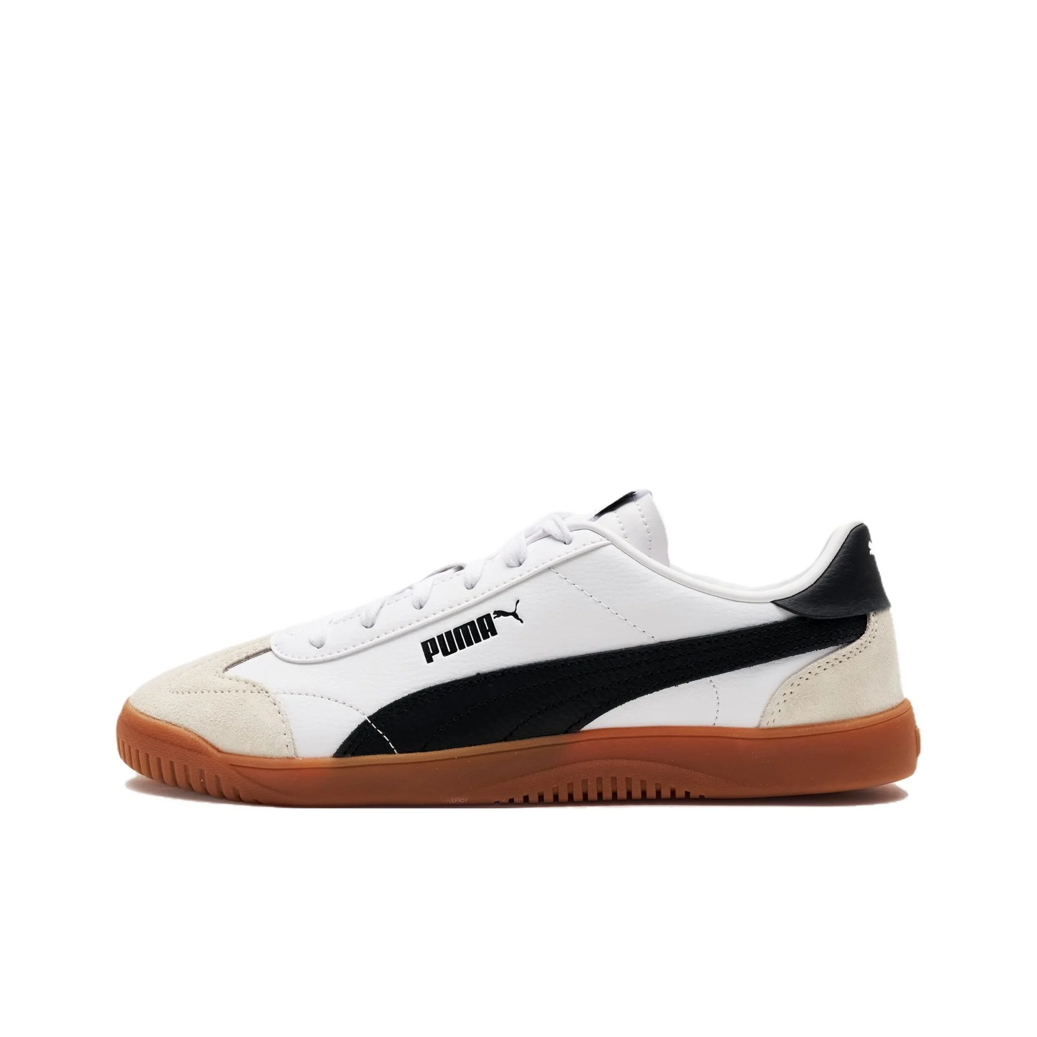 PUMA Club 5v5 SD Comfortable Low top German Army Trainers Women's White Black Brown 395104-04