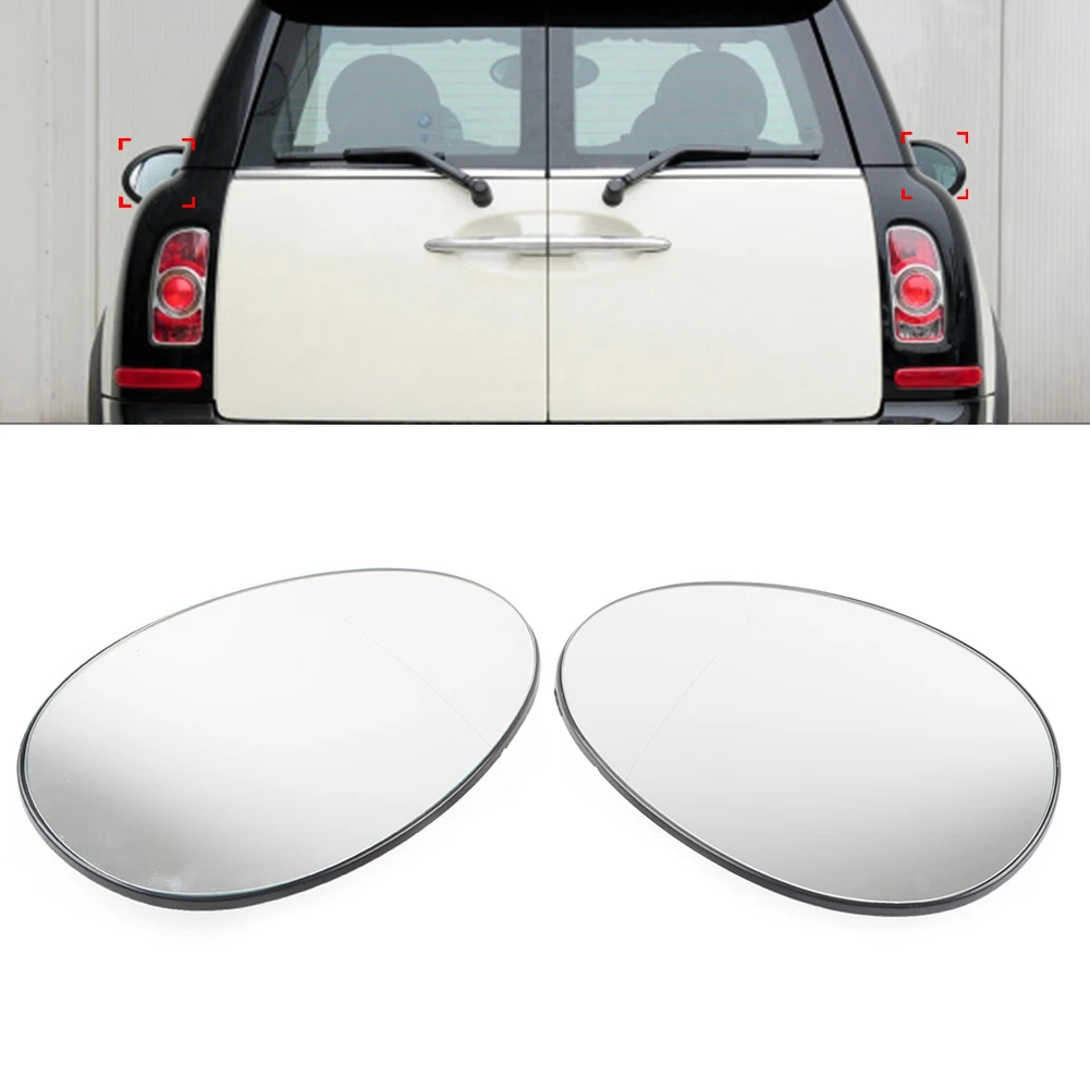 2Pcs Car Side Wing Mirror Glass Heated For BMW Mini R55 R56 R57 R58 R59 R60 R61