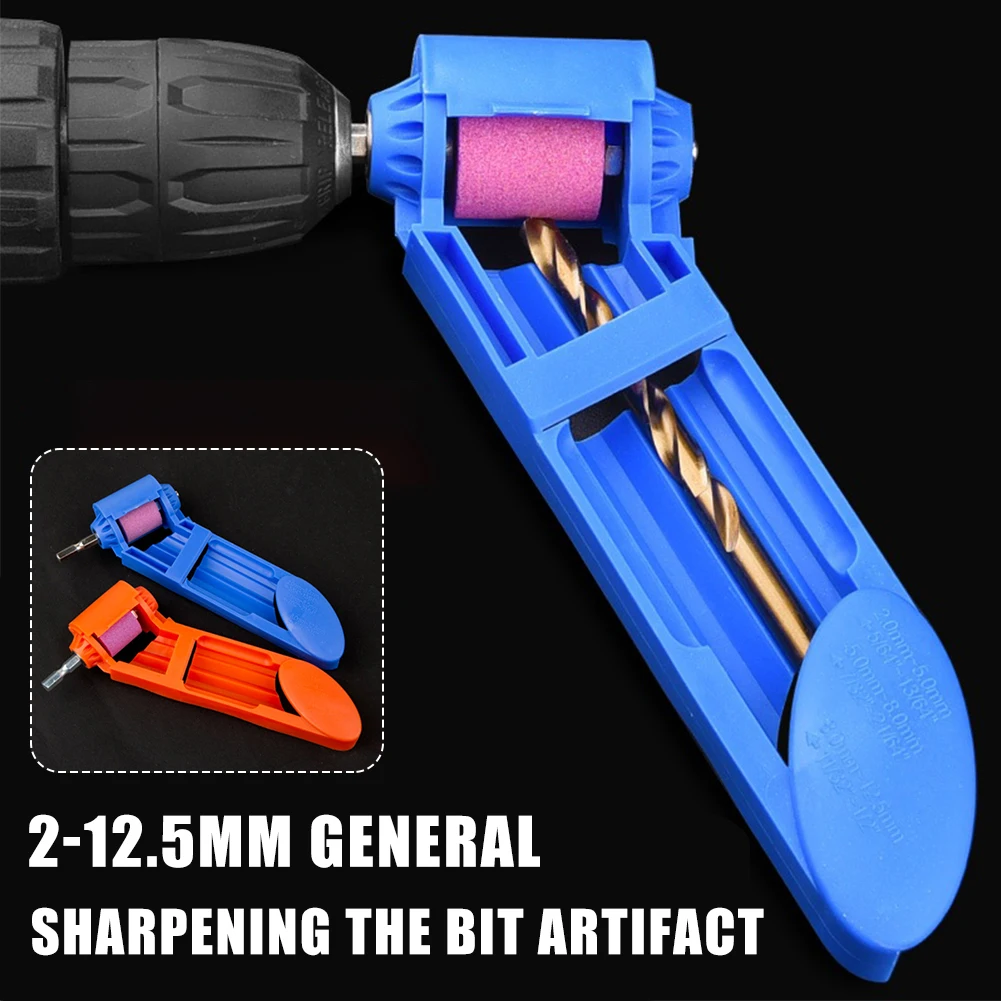 Drill Bit Sharpener Durable Labor-Saving Diamond Drill Bit Sharpening Tool With Grinding Wheel + Wrench For Iron-Based Drill Bit