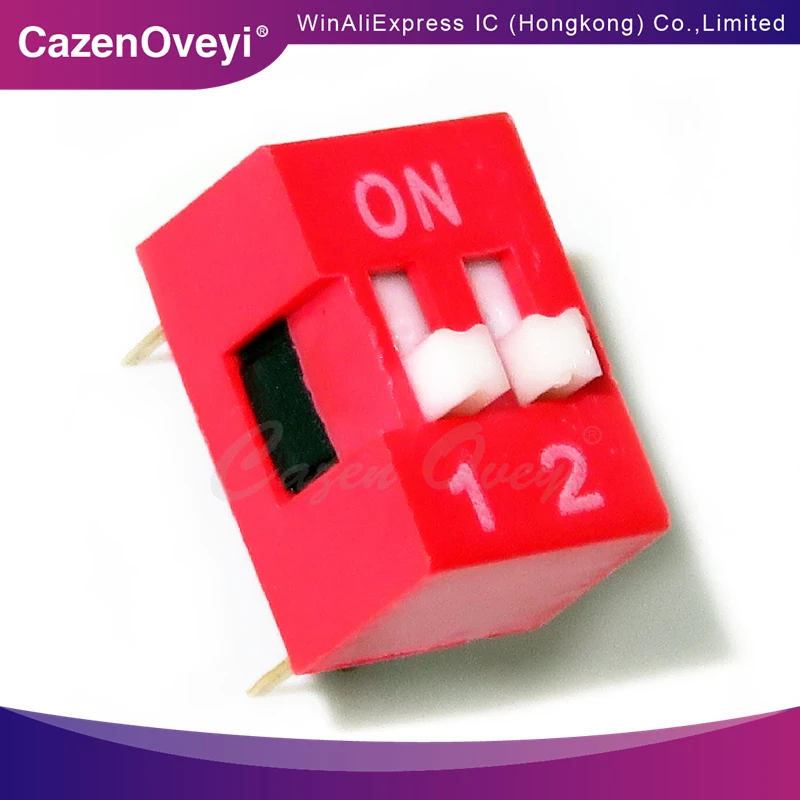 10piece Red DIP switch DS-02 (2 digits)