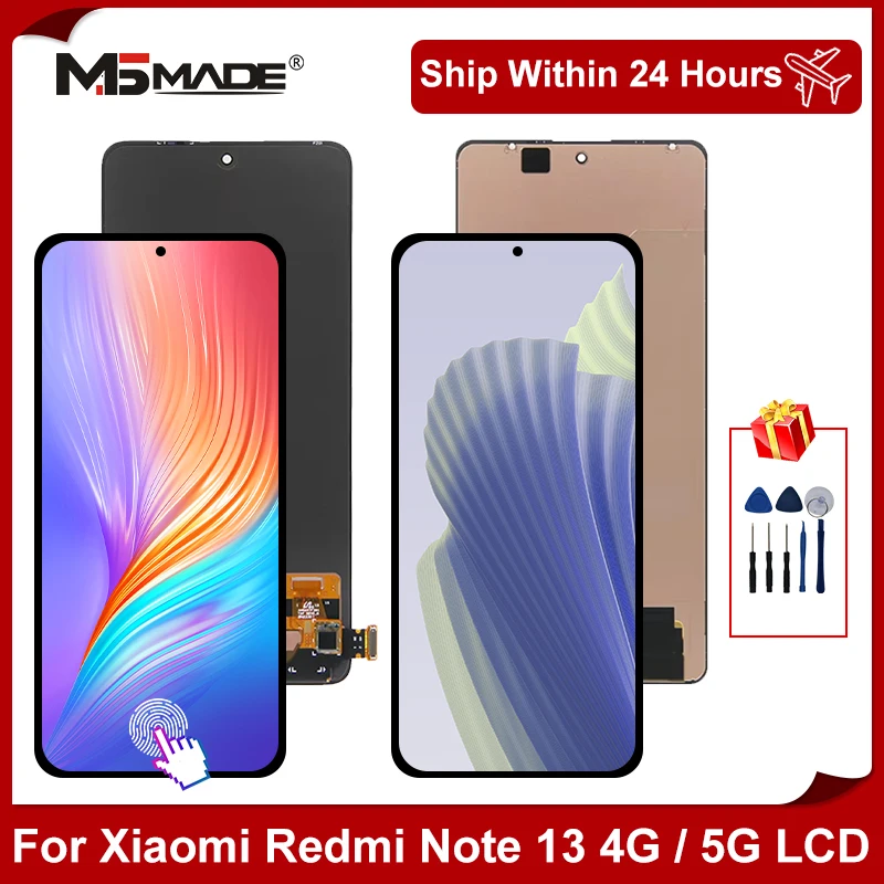 6.67''AMOLED For Xiaomi Redmi Note 13 4G LCD 2312DRAABG 23129RAA4G lcd display screen digitizer Assembly Note13 5G Origin Displa