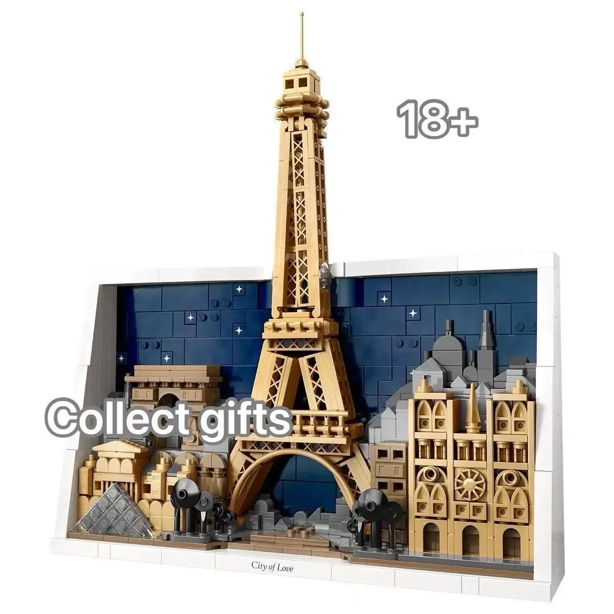 

958 деталей MOC 21064, строительные блоки | Новая модель: Париж, город романтики и любви | Идеальные подарки для детей и предметы домашнего декора