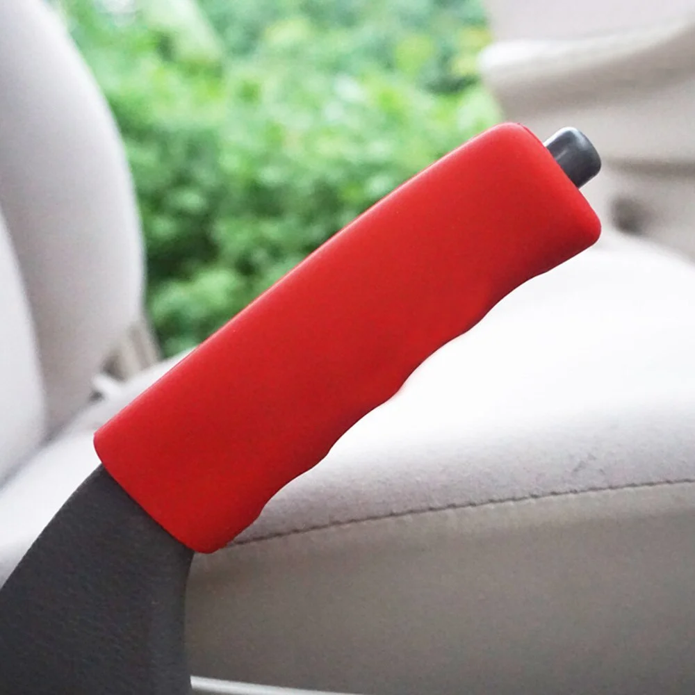 Universal Car Handbrake Cover Silicone Anti-slip Durable Handbrake Sleeve Protective Case Auto Accessories Decorations