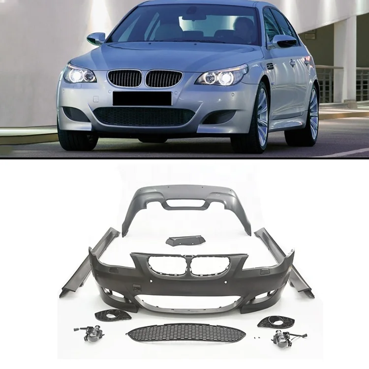 POPULAR E60 M5 STYLE CAR FRONT REAR BUMPER SIDE SKIRTS BODY KITS FOR BMWs 5 SERIES E60