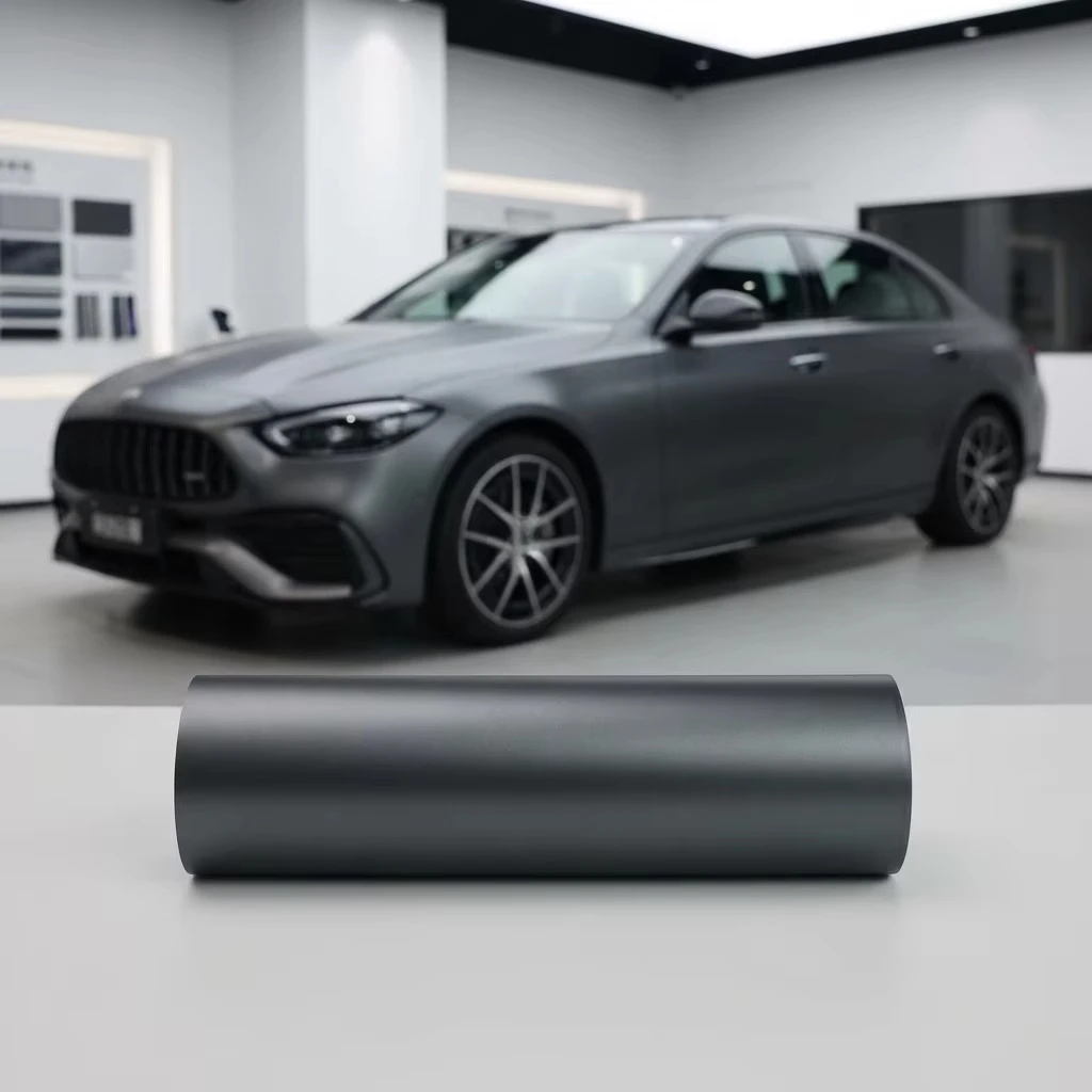 

TPU Matte Grey TPU PPF Car Wrap Film Auto Vinyl Wrap Full Body Car -Scratch Feature Color Changing Film