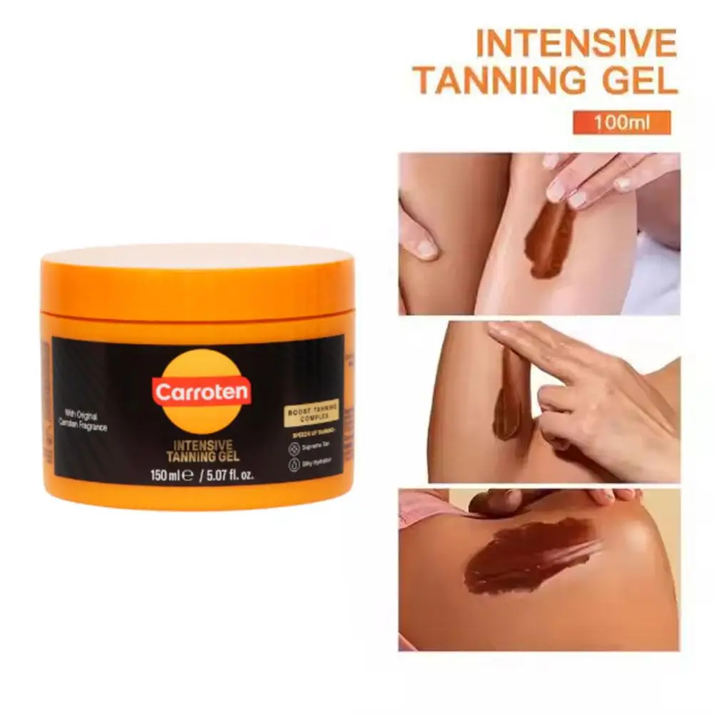 Intensive Carrot Tanning Gel Soothe Drying Redness Even Skin Tone UV Protection Sun Tanning Oil Body Bronzer Self-Tanning Lotion - view 5
