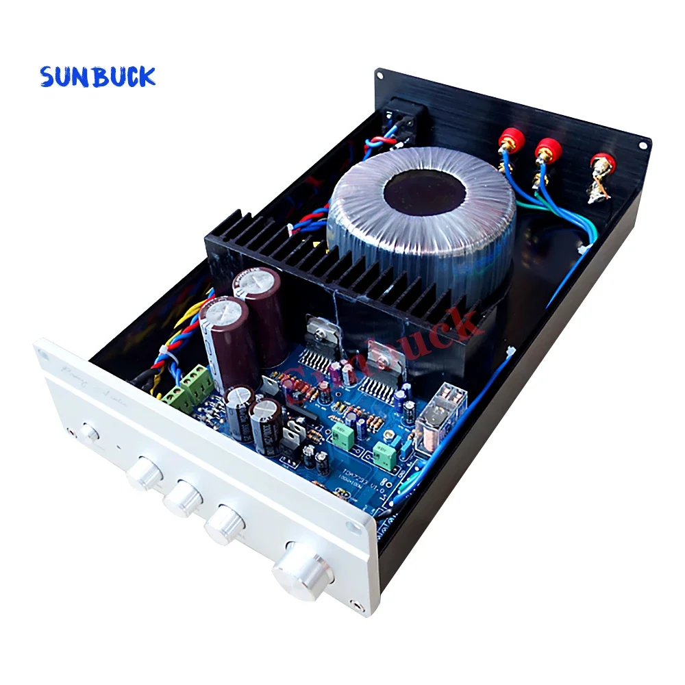 Sunbuck AT100 TDA7293 con amplificador de circuito de tono de tres segmentos amplificador de potencia de Audio 100W * 2