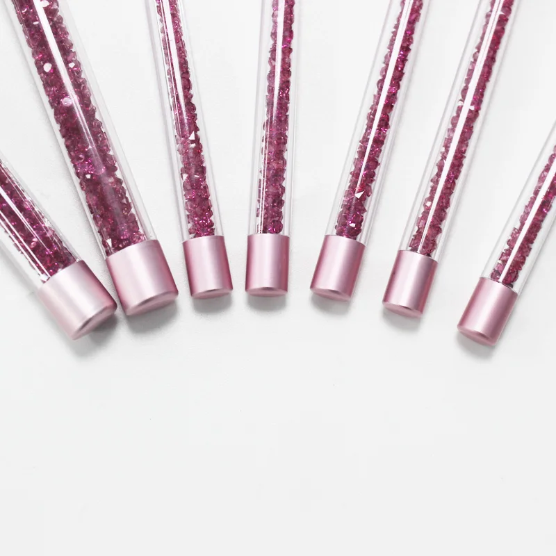 7 IN 1 sacchetto in PVC imballato capelli morbidi trucco viso fard pennello in polvere pennelli cosmetici di bellezza set kit di strumenti per donne ragazze