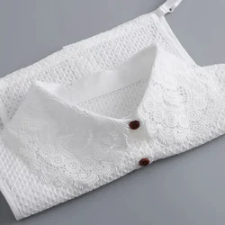 Lace White Fake Collar Shirt Women Black False Collar For Shirts Lapel Detachable Collar Fake Women Vintage Kraagie Faux Col