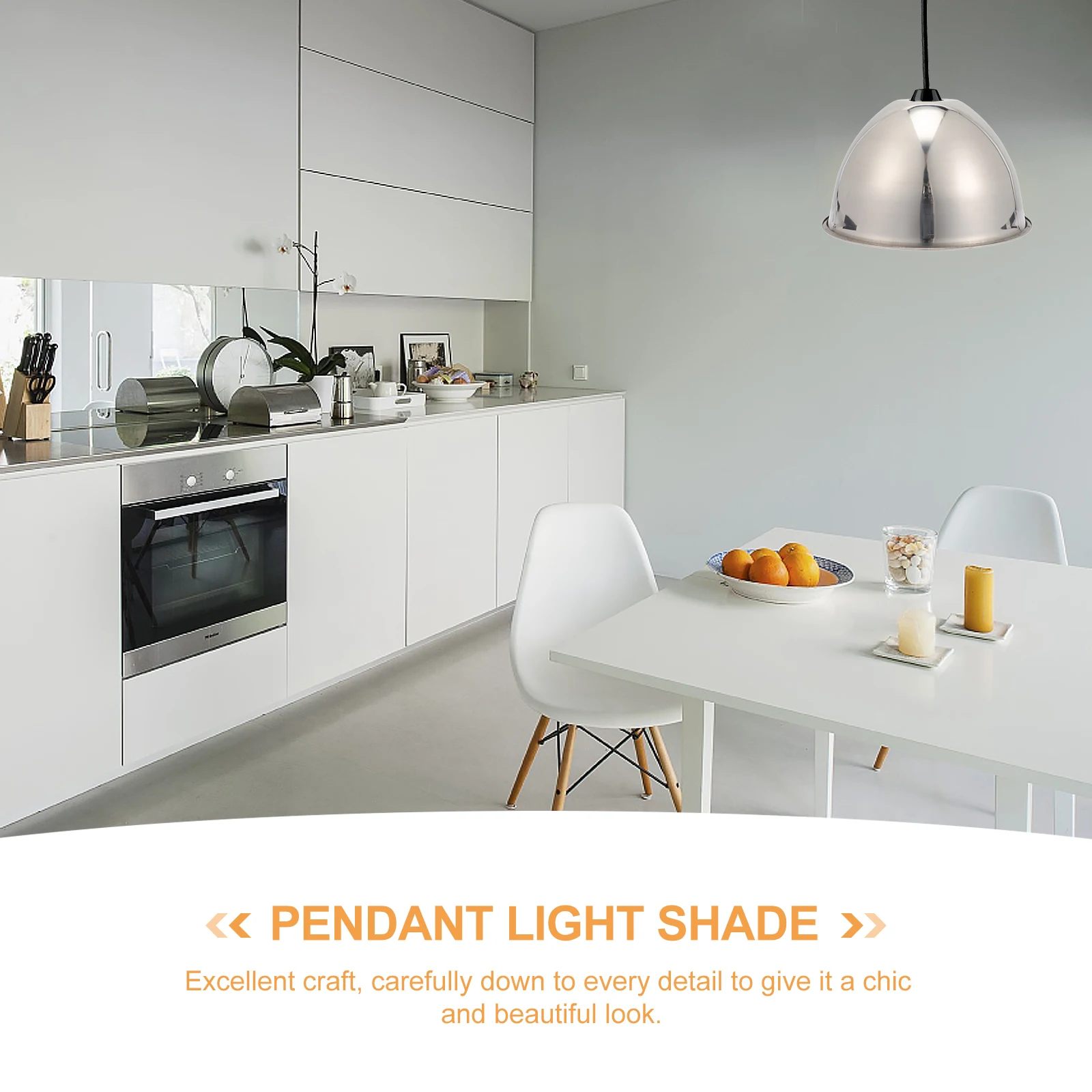 

Stainless Steel Lampshade 25CM Pendant Light Cover Waterproof Dustproof Decorative Shade Industrial Lighting Accessories