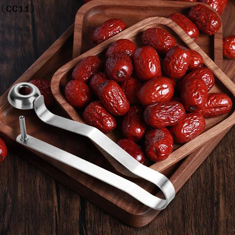 Stainless Steel Cherry Seed Remover Cutter Kitchen Gadgets Vegetable Tool Apples Red Dates Corers Twist Core Remove Pit〔CC11〕 - view 6