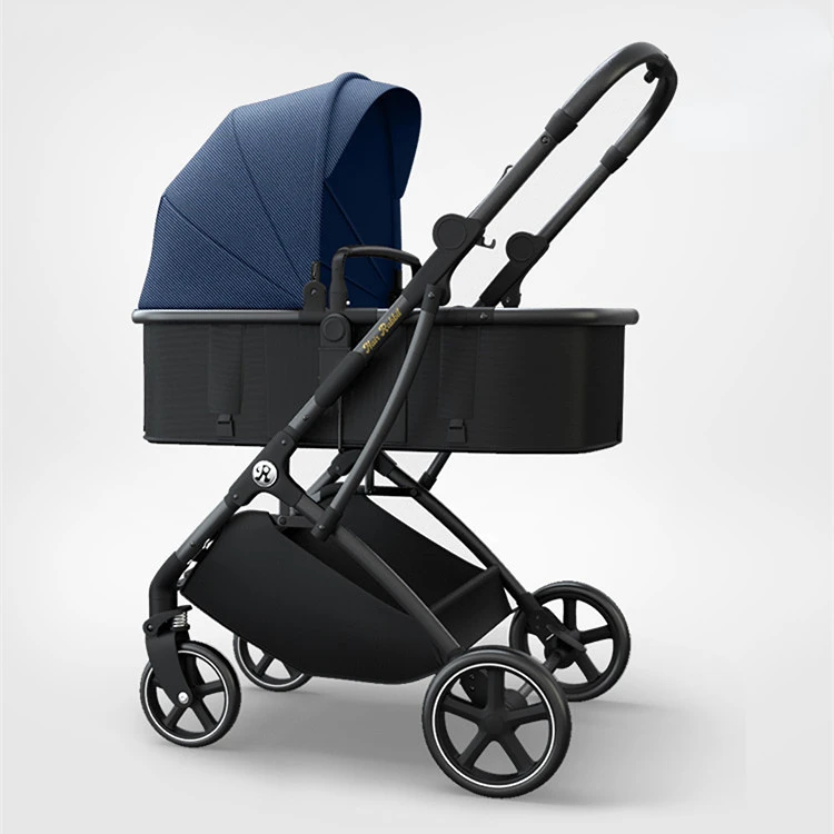 Cochecito de bebé 3 en 1, carrito plegable con absorción de impacto, vista alta, novedad de 2024