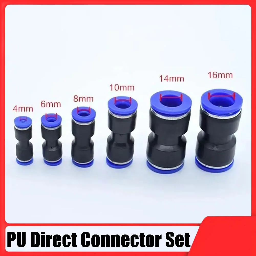 

4mm/6mm/8mm/10mm/14mm/16mm Freight Car Air Pipe Quick Connector Quick Connector Plastic Atraight Through PU Connector Air Pipe