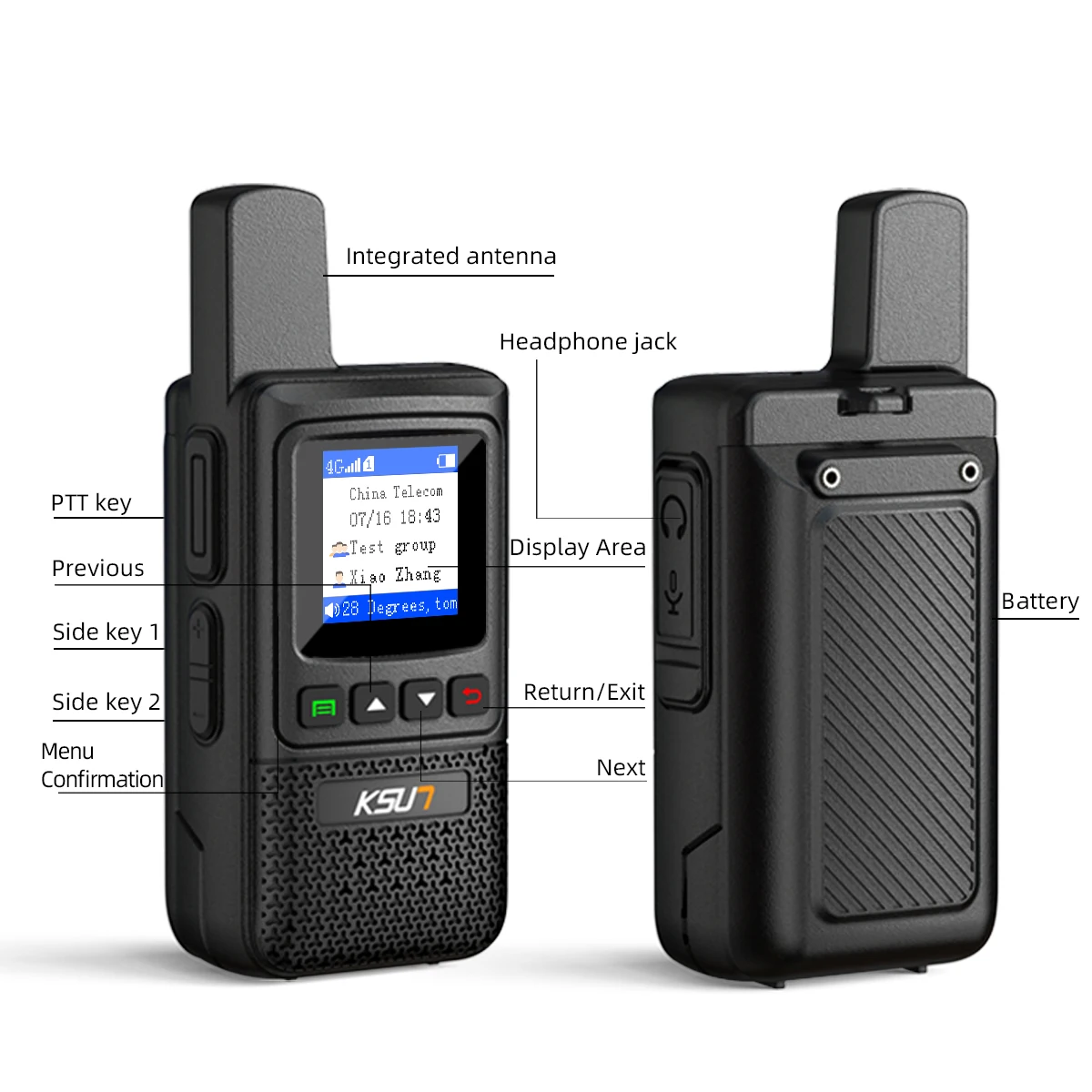 4G Network Global PTT Radio Gxin Walkie Talkie 2pcs Included With Gxin Account License Long Range Walkie Talkie KSUN CT1PLUS