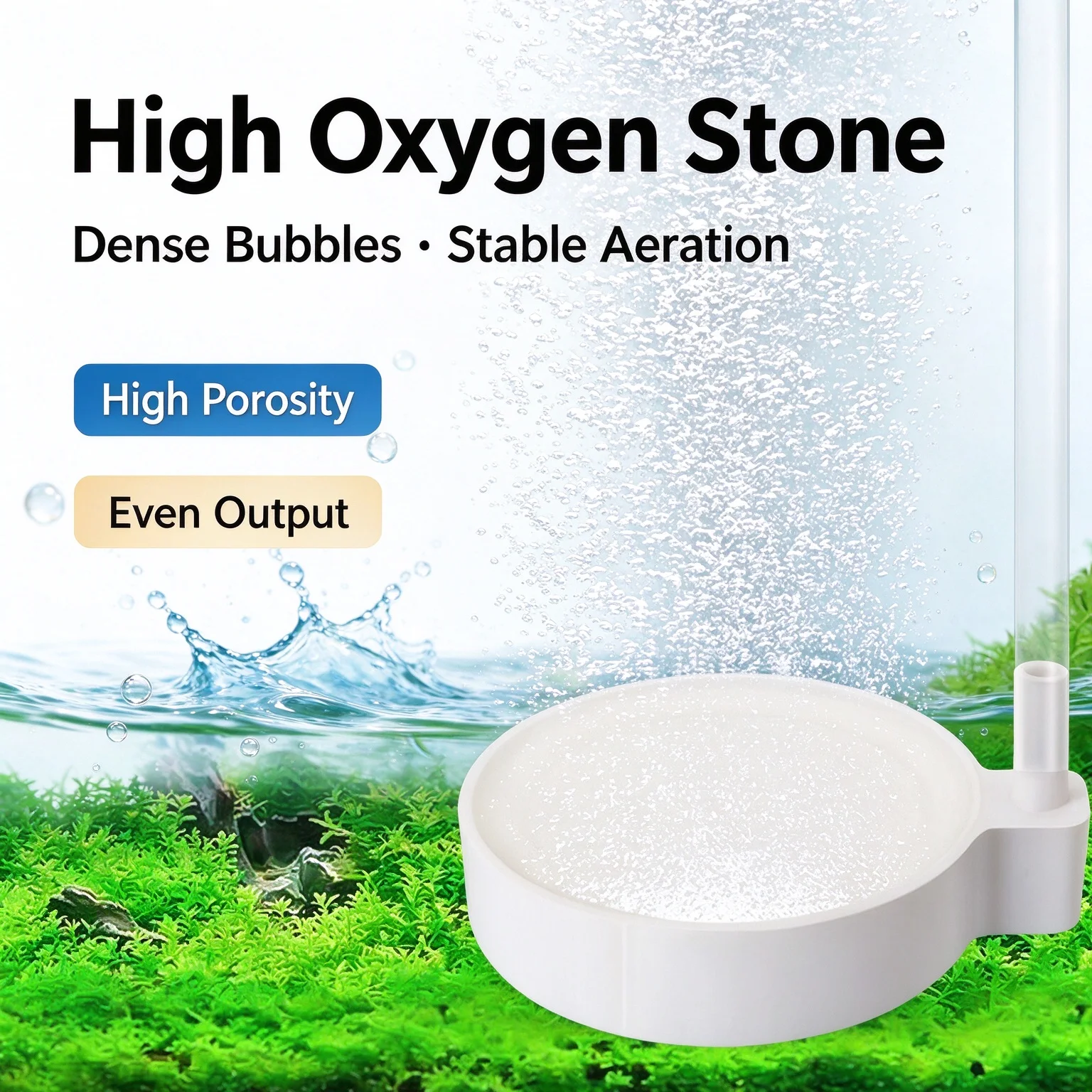 Air Stone Oxygen Aerator For Aquarium Disc Bubble Diffuser Air Bubble Pump Hydroponic Oxygen Plate Mini Accessories Nano
