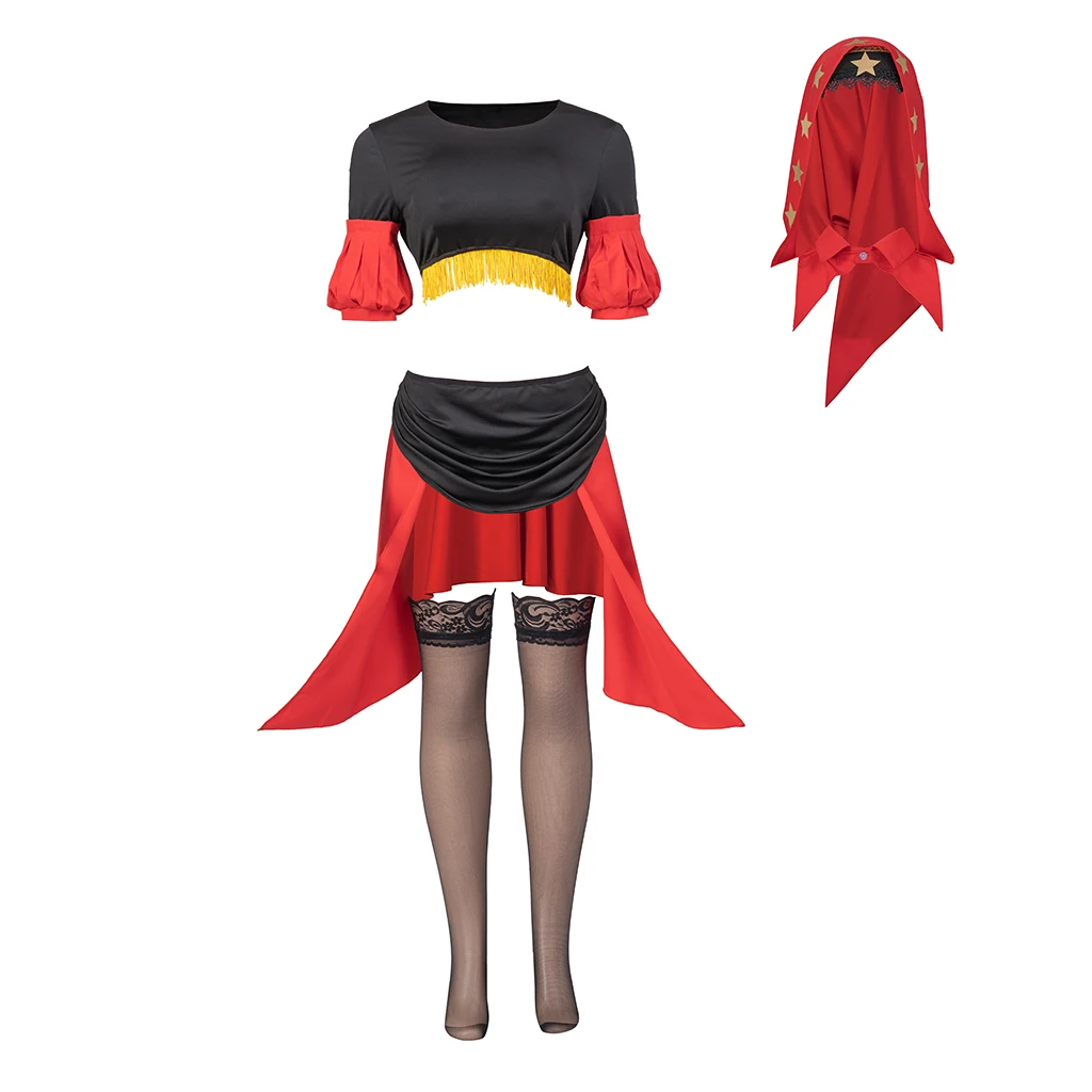 Game Odin Sphere Fluwelen Cosplay Prinses Kostuum Volwassen Vrouwen Sexy Battle Jurk Uniform Pak Halloween Carnaval Party Baljurk - afbeelding 2