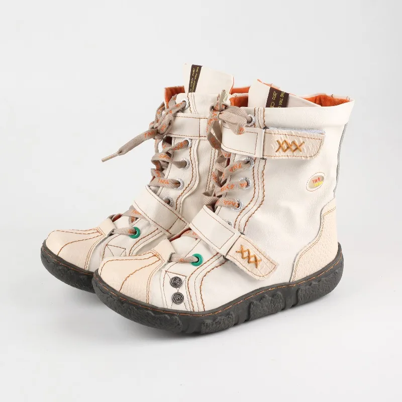 New Y2K Vintage Plush‑Lined High‑Top Snow Boots, Non‑Slip Flat‑Sole Plus‑Size Winter Warm Retro Comfort Casual Winter Footwear