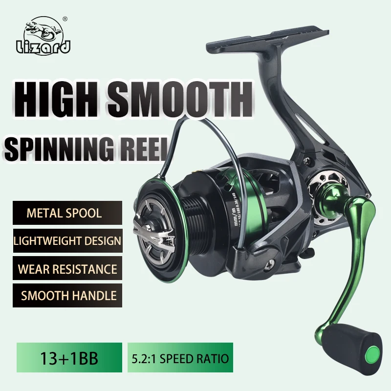 Lizard Lure Goods for Fishing Stainless Bearings CNC Handle Light Weight Deep Spool  Spinning Reel Fishing Reel