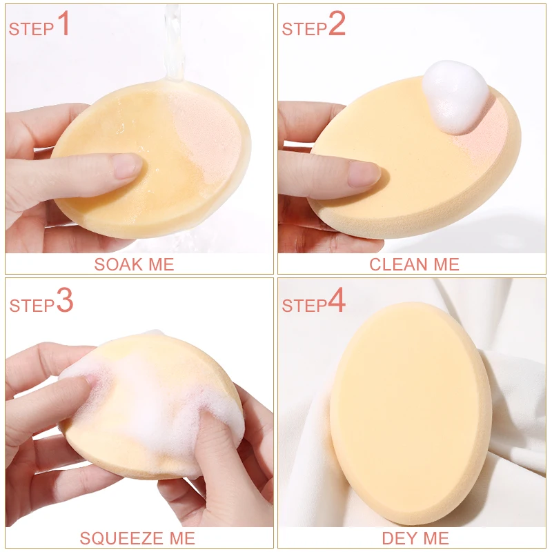 1Pcs Oval Cosmetic Puff Wet And Dry Usable Makeup Spons Foundation Cream Concealer Blender Multipurpose Makeup Tool Accessories