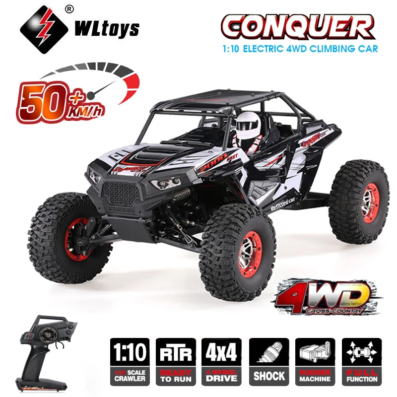 

Wltoys 10428-B2 Remote Control Climbing Car SUV 1:10 2.4G 4WD Electronic Rock Crawler Off-Road Buggy Desert Baja RC Cars RTR