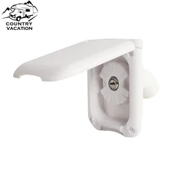 RV Gravity Inlet with Magnetic Cap Campervan Fresh Water Filler with Lock For Caravans Motorhomes Gravity Inlet Cap